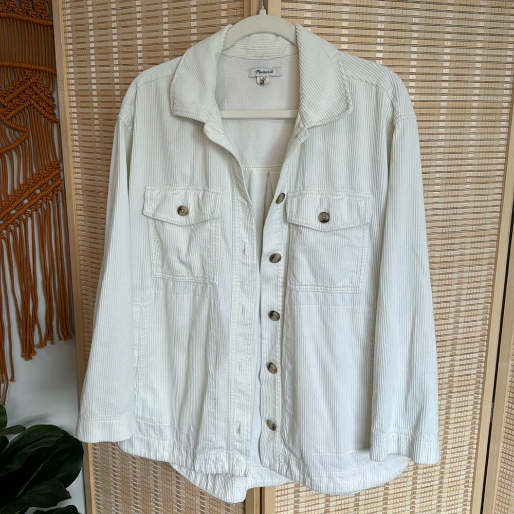 Madewell White Corduroy Jacket